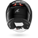 Black motorcycle helmet with a brand logo on a white background