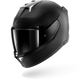Black motorcycle helmet on a white background
